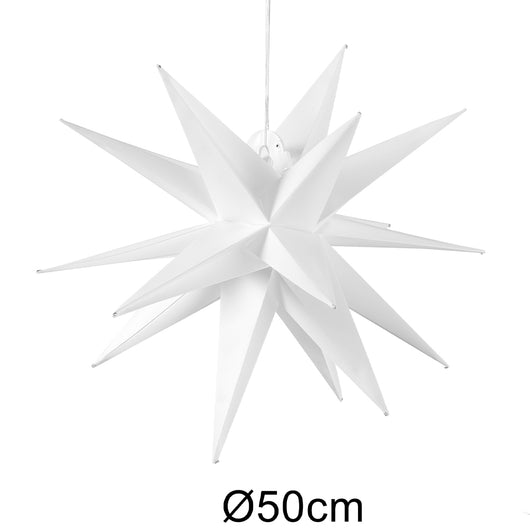 Stella Luminosa di Natale da Soffitto Decorazione Natalizia LED RGB 50cm con App