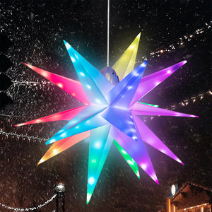 Stella Luminosa di Natale da Soffitto Decorazione Natalizia LED RGB 60cm con App