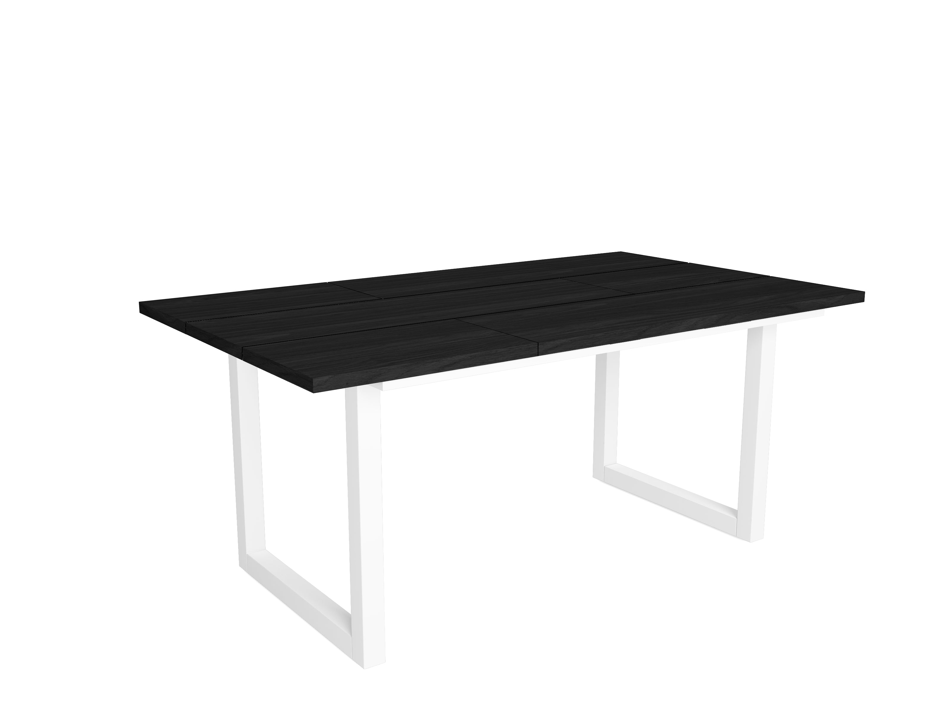 Tavolo da pranzo 8 posti 167x90 cm con gambe in legno design moderno colore Nero e bianco