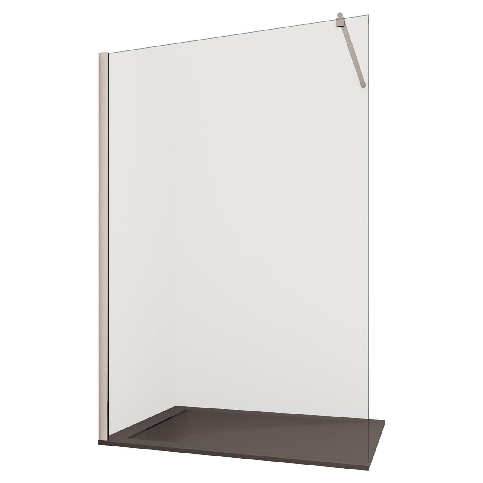 Parete Doccia Walk-In 120 cm in Cristallo Trasparente 8mm H195 Bonussi Nives