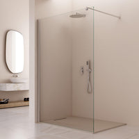 Parete Doccia Walk-In 120 cm in Cristallo Trasparente 8mm H195 Bonussi Nives