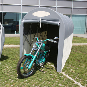 Motobox a Tunnel Copertura Box in PVC 270x120xh155 cm per Moto Scooter Grigio