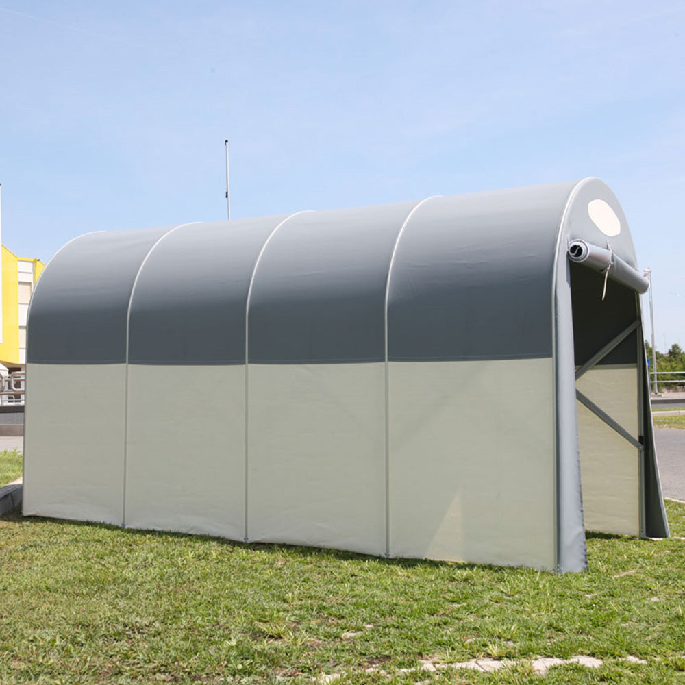 Motobox a Tunnel Copertura Box in PVC 270x120xh155 cm per Moto Scooter Grigio