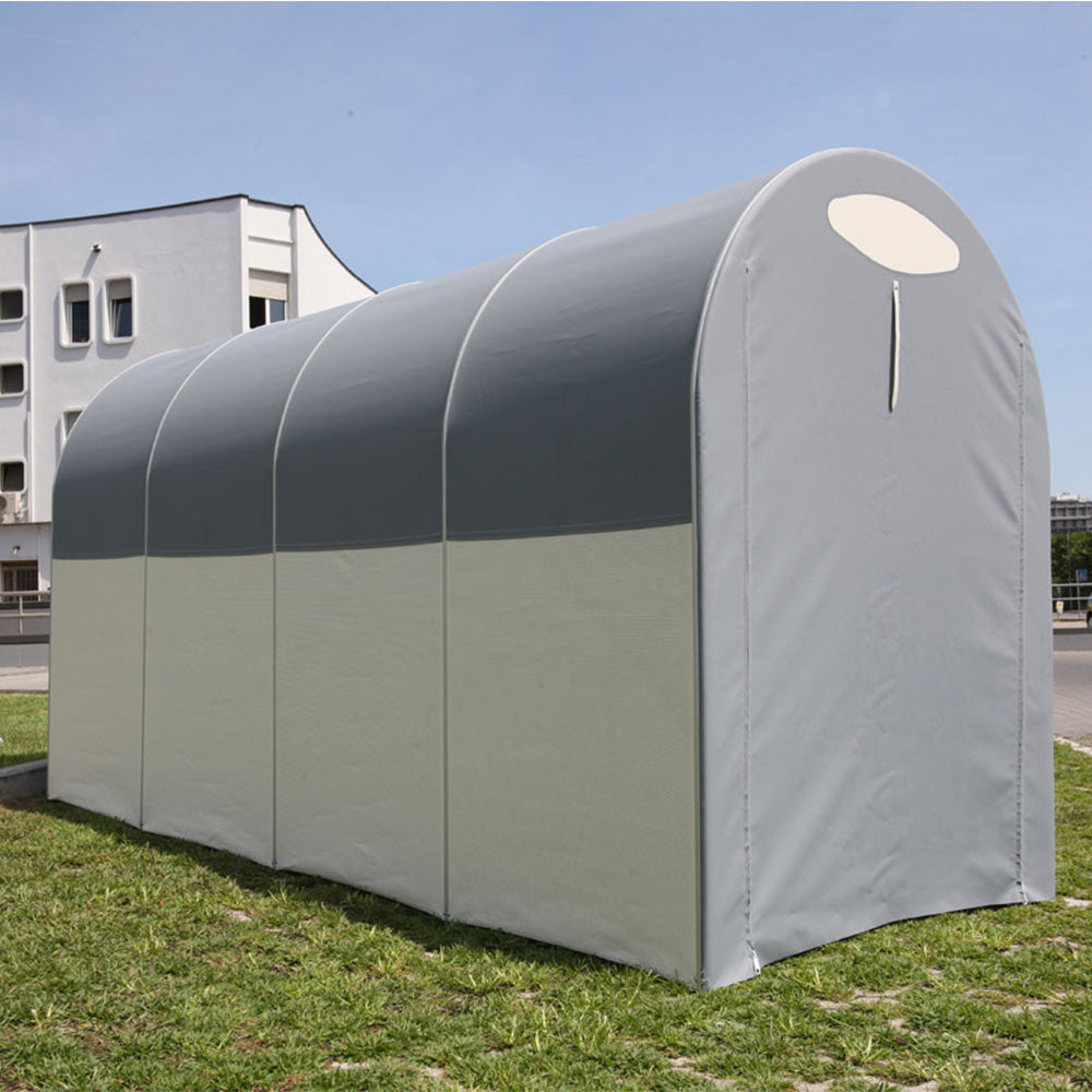 Motobox a Tunnel Copertura Box in PVC 270x120xh155 cm per Moto Scooter Grigio