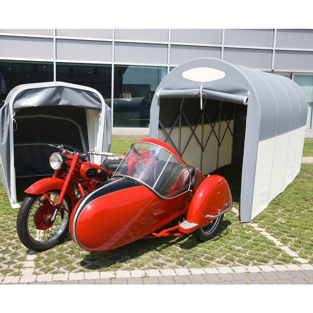 Motobox a Tunnel Copertura Box in PVC 270x120xh155 cm per Moto Scooter Grigio