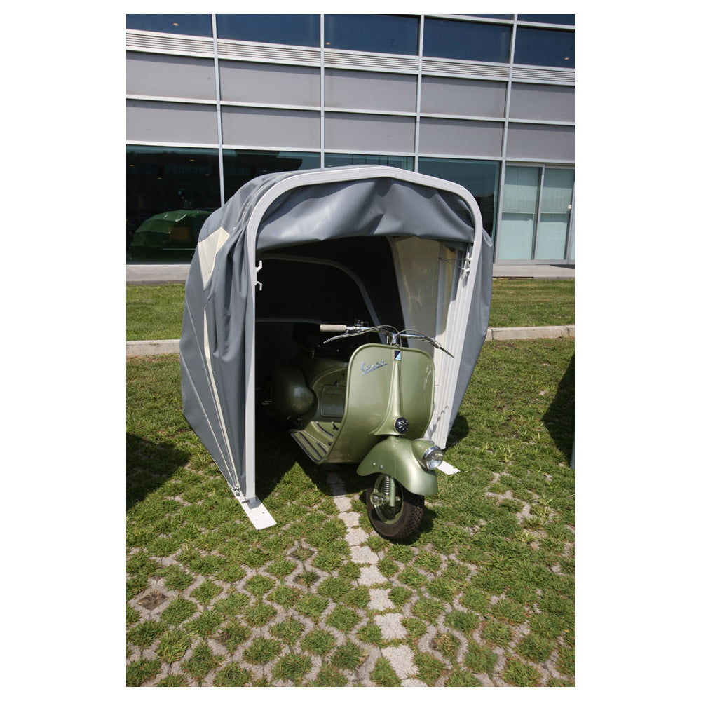 Motobox a Chiocciola Copertura Box in PVC 360x140xh180 cm per Moto Scooter Grigio