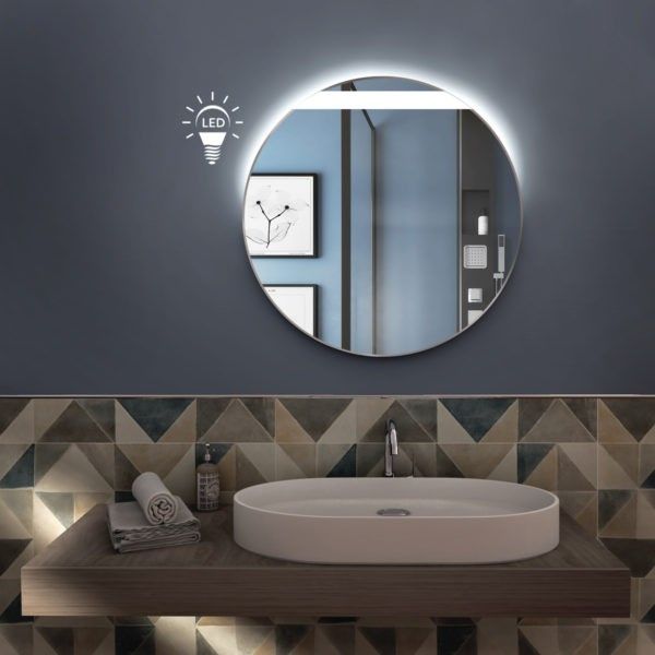 Specchio da Bagno Tondo diametro 60 cm Made Italy