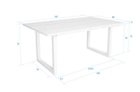 Tavolo da pranzo 8 posti 167x90 cm con gambe in legno design moderno colore Bianco