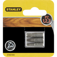 PIRANHA/STANLEY STA61043 (X61043) 3 INSERTI MM.25 PZ 1-2-3 STANLEY CF 1,0