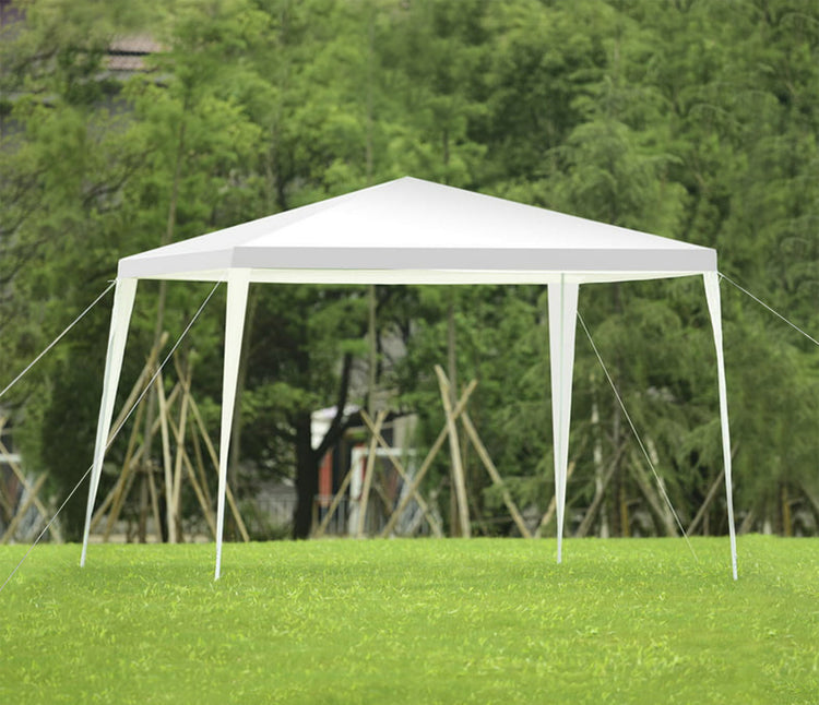 Gazebo 3 x 4 M Impermeabile Uv Resistente Struttura Acciaio Antiruggine Colore Bianco Giardino Feste Tendone Padiglione Fiere