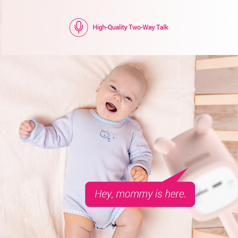 Baby Monitor a batteria, Wifi, Rilevamento del pianto e PIR, Visione notturna senza luce, Colore azzurro EZVIZ BM1 