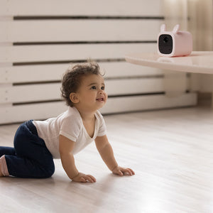 Baby Monitor a batteria, Wifi, Rilevamento del pianto e PIR, Visione notturna senza luce, Colore rosa EZVIZ BM1 