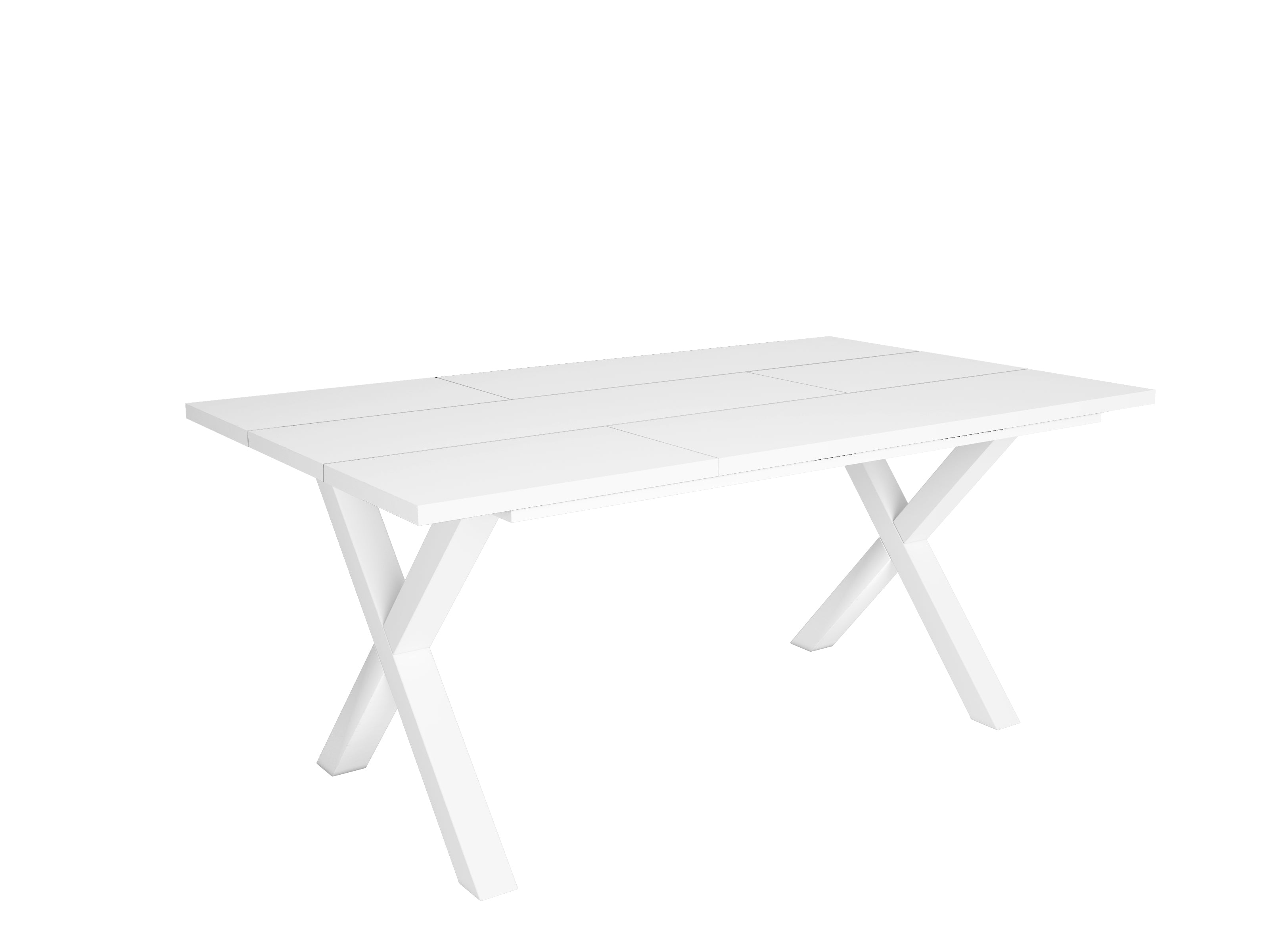 Tavolo da pranzo 8 posti 167x90 cm con gambe in legno stile moderno colore Bianco