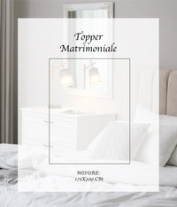 Topper Trapuntato Prodotto Italiano Qualita' Superiore Trattamento Silver Correttore Materasso Anallergico con Fasce Elastiche Coprimaterasso Traspirante Protettivo - Bianco - Matrimoniale160x200cm