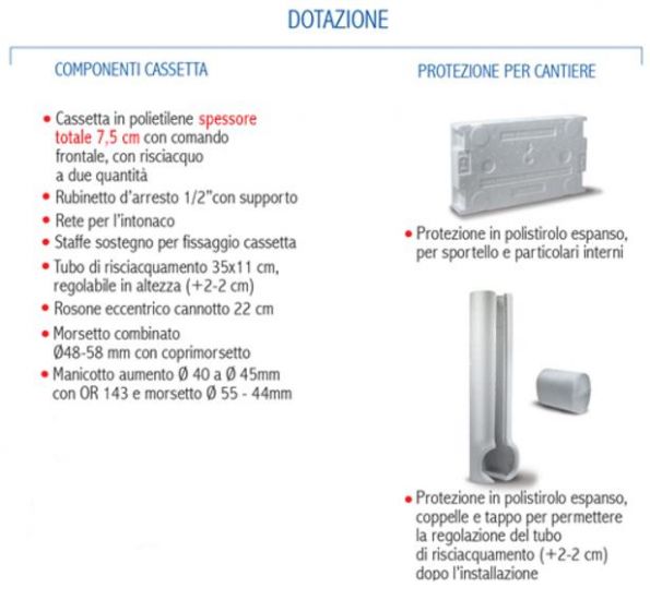 Cassetta WC da incasso Pucci Eco 2 pulsanti 9-4 litri