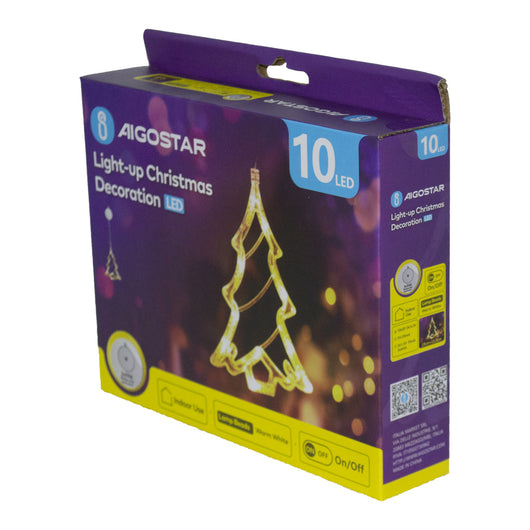 LUCE DECORAZIONE NATALIZIA 10 LED ALBERO DI NATALE