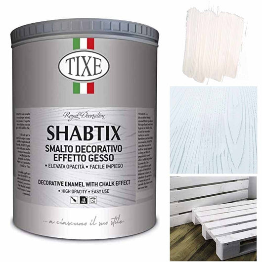 Smalto decorativo effetto gesso 1 lt - Tixe Shabtix Bianco