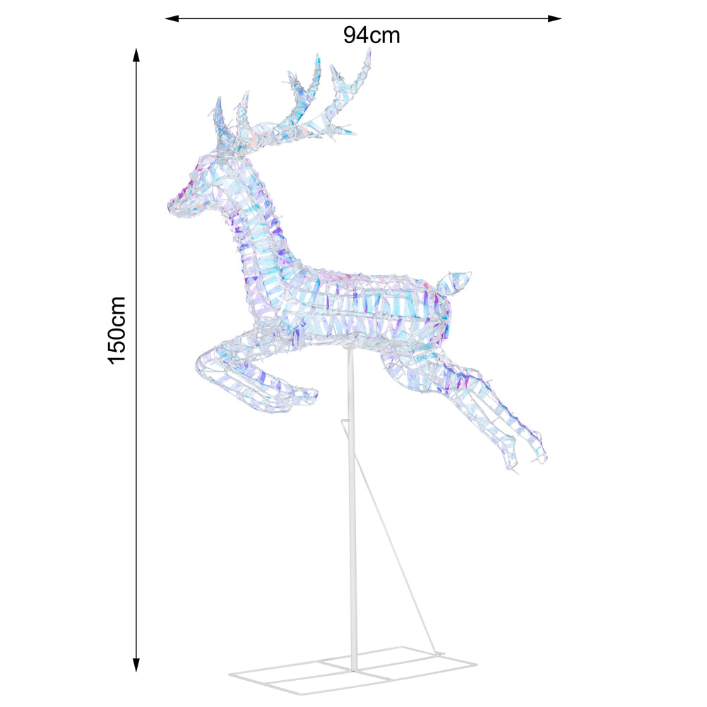 Renna Luminosa Natalizia Addobbo per Esterno Cervo Led Luce Calda 94 x 150 cm