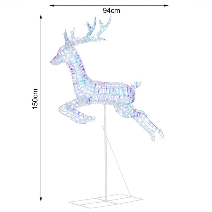 Renna Luminosa Natalizia Addobbo per Esterno Cervo Led Luce Calda 94 x 150 cm