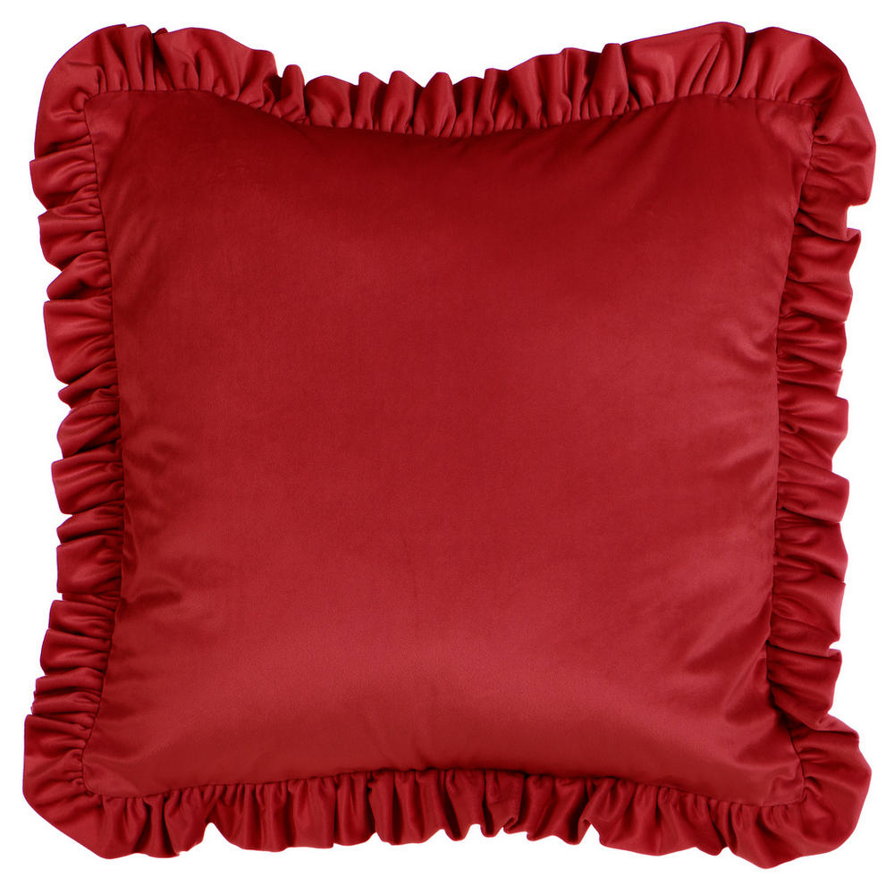 Cuscino in Velluto Rosso con Gala Shabby Chic da Arredo Blanc Mariclò