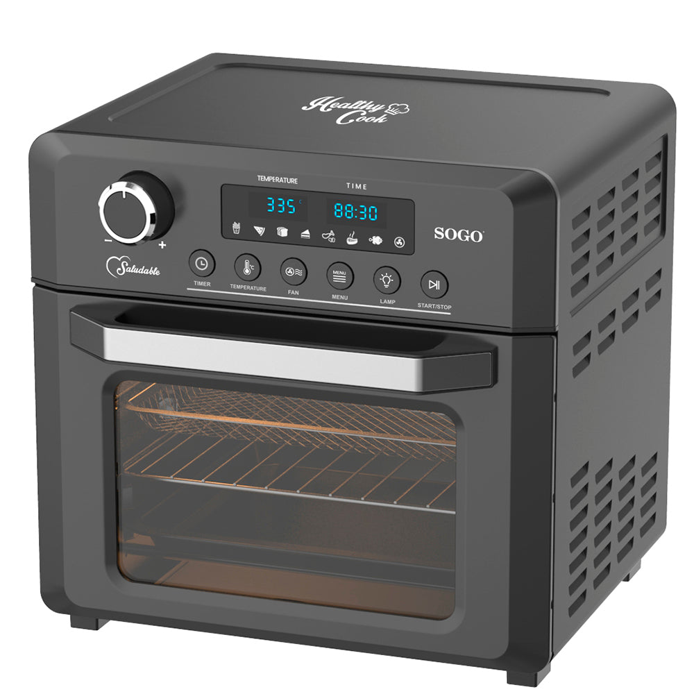 Friggitrice + forno + disidratatore +grill 1500W / 18L / ricettario + accessori Sogo