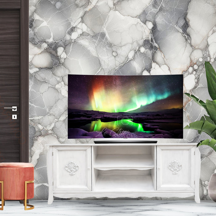 Porta Tv barocco bianco luxury 120 cm