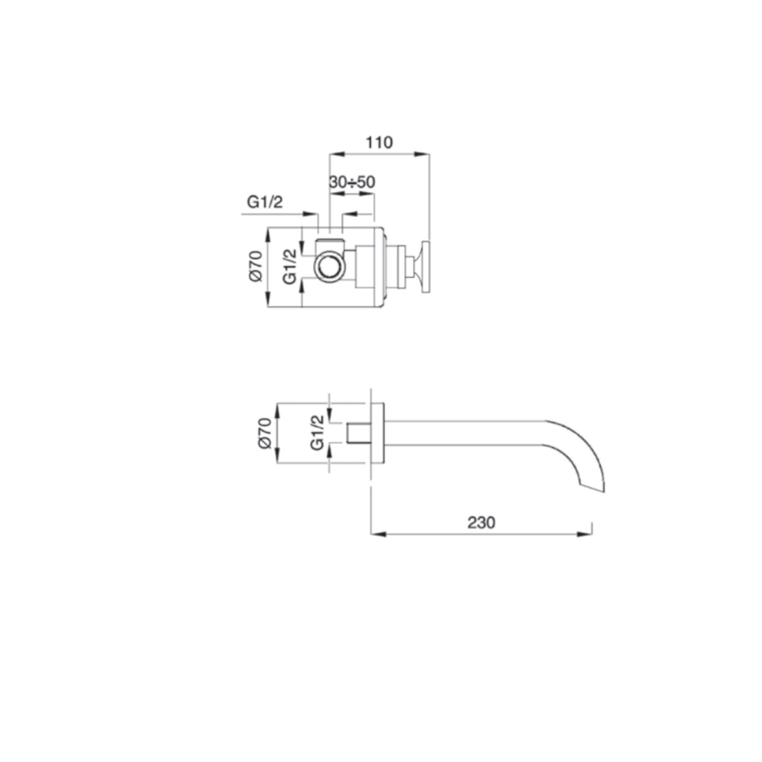 Kit miscelatori lavabo+bidet+doccia in ottone cromato serie MimÃ¬ Keller Taps - miscelatore lavabo ad incasso