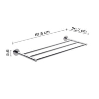 Gedy Felce mensola portasciugamani acciaio inox e cromall cm 61,5x26,3x5,6