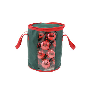 Borsa Porta Palline e Luci di Natale da 25 x 25 x 30 cm Verde