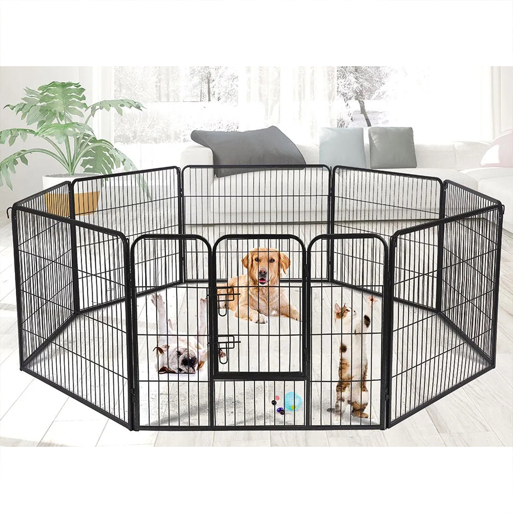 Recinzione Modulabile per Animali Domestici Recinto Interni e Esterni 77x100 cm