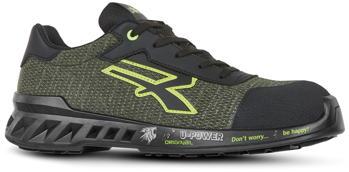 U-power scarpe antinfortunistica basse s1p esd redleve robin col. nero/verde mis. 46 - U-Power