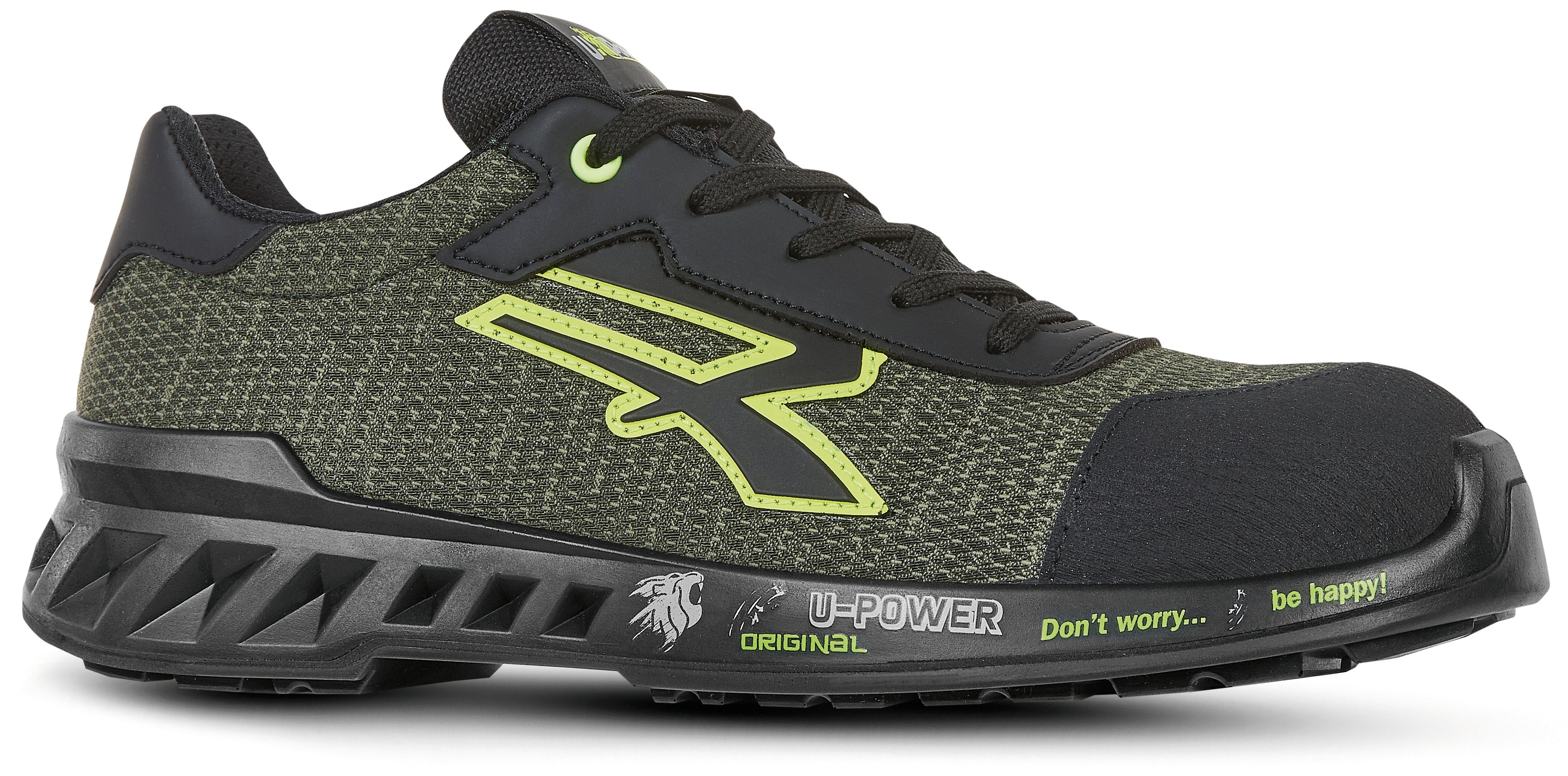 U-power scarpe antinfortunistica basse s1p esd redleve robin col. nero/verde mis. 41 - U-Power