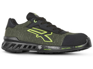 1paia scarpe antinfortunistica basse s1p src esd redleve robin col. nero/verde mis. 42 cod:ferx.vit51520