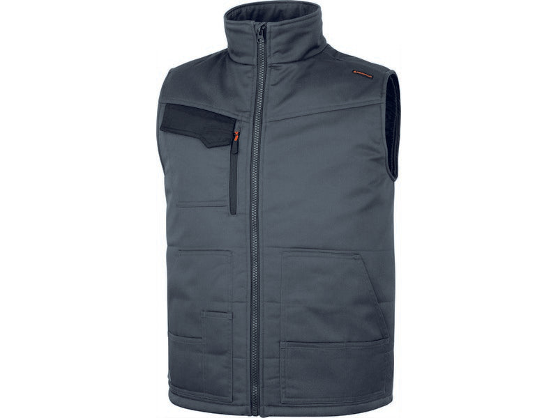 Deltaplus gilet stockton 3 col. grigio/arancio mis. xxl - Deltaplus