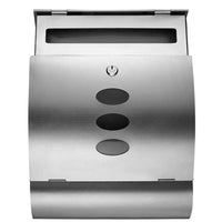 Cassetta Porta Posta Acciaio Inox Antiruggine 40x30x12 cm 2Chiavi Porta Riviste