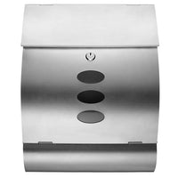 Cassetta Porta Posta Acciaio Inox Antiruggine 40x30x12 cm 2Chiavi Porta Riviste