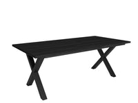 Tavolo da pranzo 10 posti 194x90 cm con gambe in legno stile moderno colore Nero