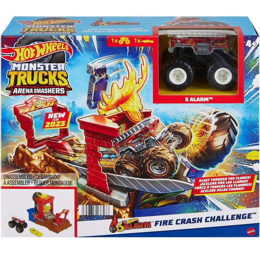 Hot Wheels Monster Trucks Arena degli Scontri Sfida Bersaglio Infuocato 4+ Anni