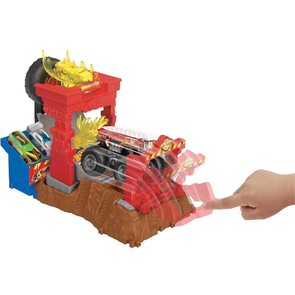 Hot Wheels Monster Trucks Arena degli Scontri Sfida Bersaglio Infuocato 4+ Anni