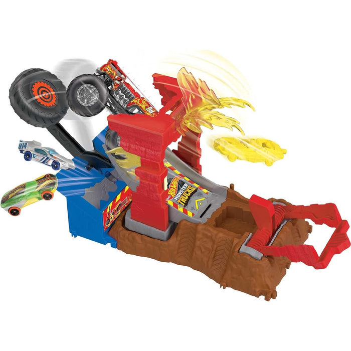 Hot Wheels Monster Trucks Arena degli Scontri Sfida Bersaglio Infuocato 4+ Anni