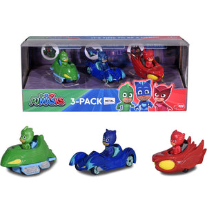 Majorette Pj Masks Gift Pack con 3 Veicoli in Die Cast Action Figure Idea Regalo