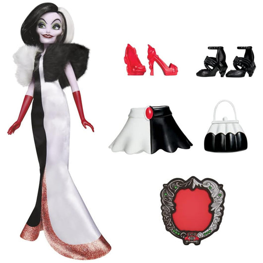 Hasbro Disney Princess Villains Crudelia De Mon Fashion Doll Accessori e Vestiti