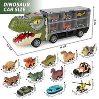 Camion Dinosauro 13 in 1 Giocattolo per Bambini Gioco Idea Regalo con 12 Auto