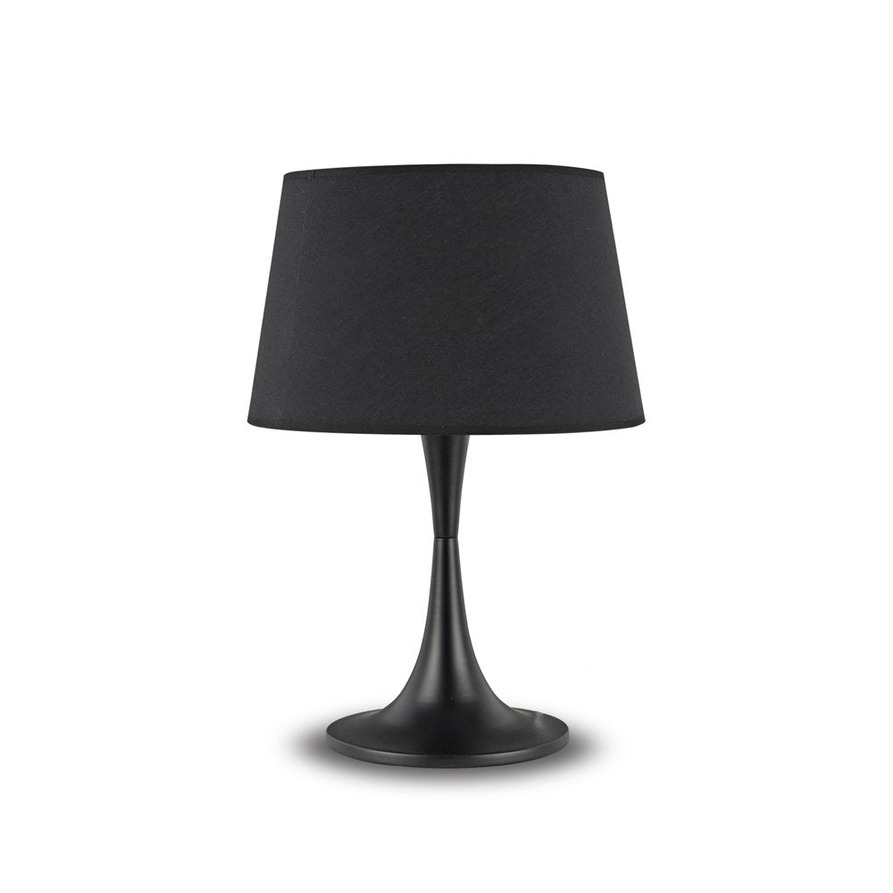 Lampada Da Scrivania-Ufficio Moderna London Metallo Nero 1 Luce E27 Big