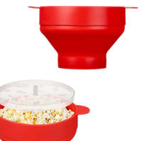 Kit 2pz Cottura in Microonde Macchina PopCorn e Vaporiera 2400ML facile da usare