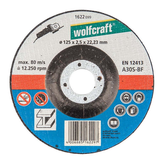 Disco da Taglio per Metallo 125 mm Centro Depresso Wolfcraft 10 Pz