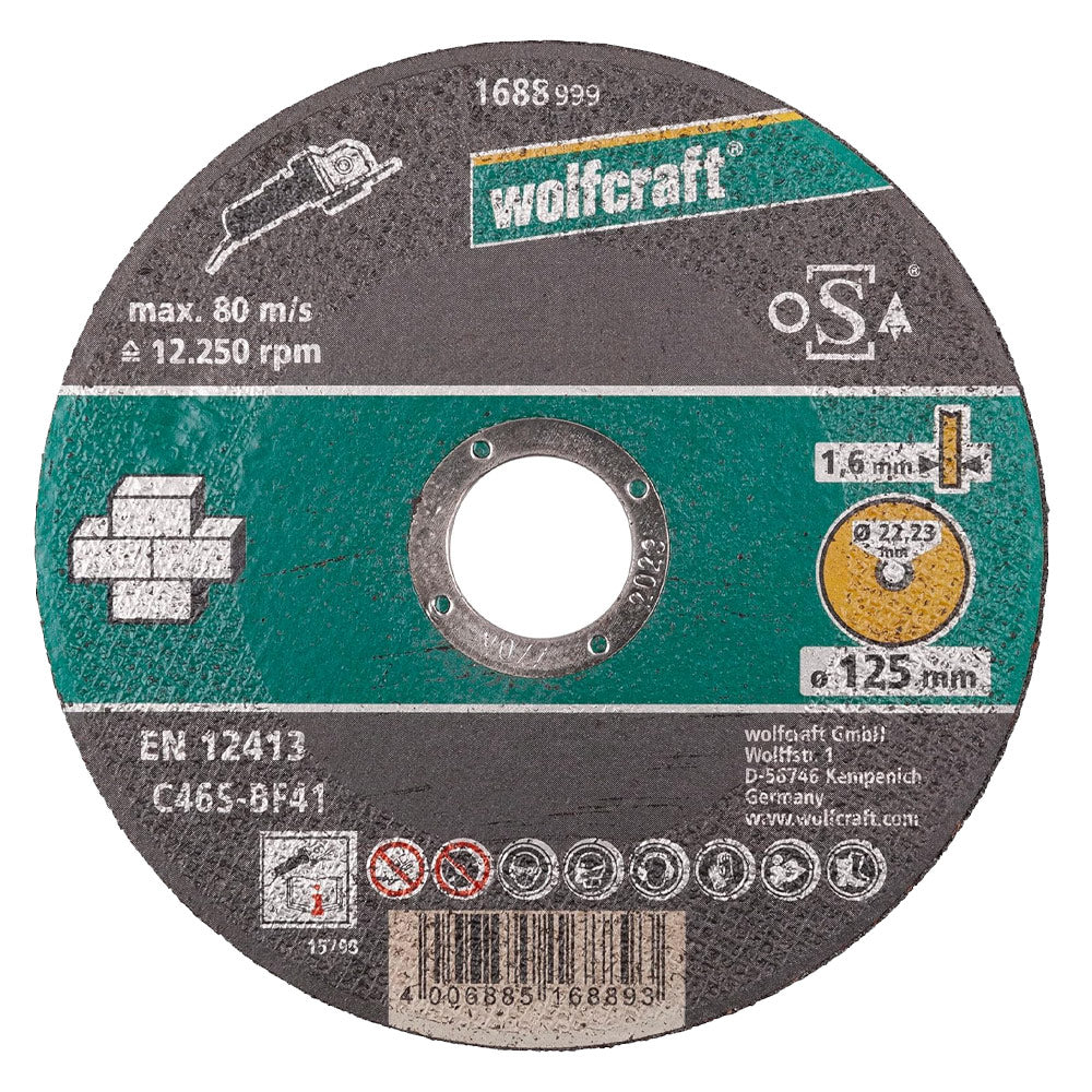 Disco da Taglio per Pietra Fine 125 mm Wolfcraft 5 Pz