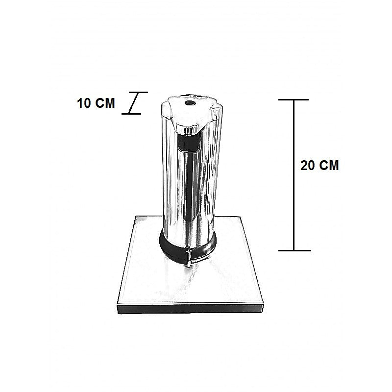 Dispenser erogatore sapone/gel con fotocellula sensore in acciaio inox con mensola