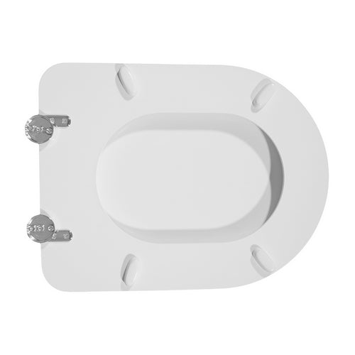 Sedile wc per cesame vaso sintesi forma 6  Bianco - Cerniere A passanCW