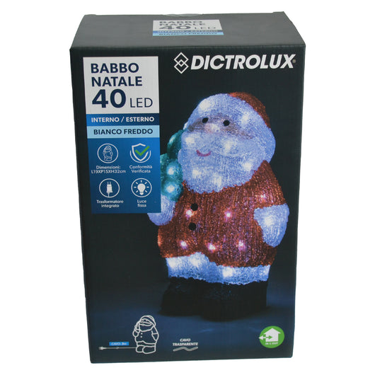 BABBO NATALE 40 LED BIANCO FREDDO